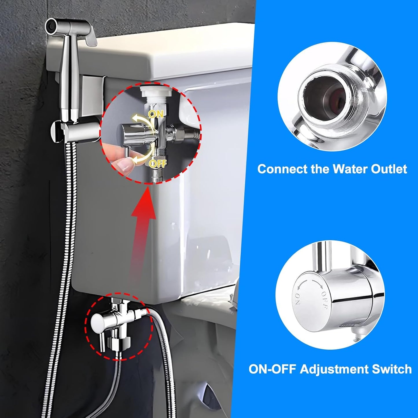 Al Kalal Stainless Steel Handheld Shower Set